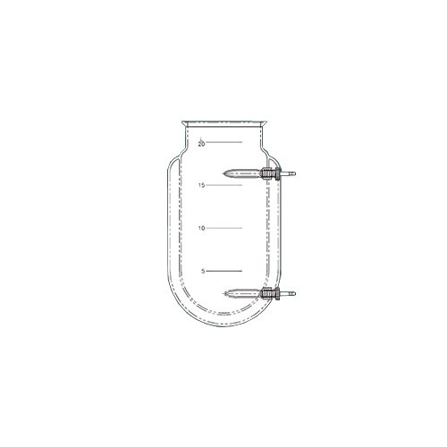 Ace Glass 6523-319 Seria cilindrică Flacon, Flanșă plată de 100 mm, canelură cu inel O, 11 conexiuni trophred pe intrare/prize