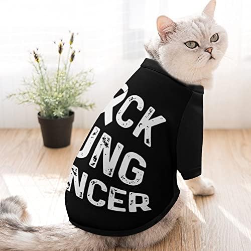 Funnystar Fuck Fuck Lung Cancer Print Pistoane pentru animale de companie cu Fleece Pullover Salopet for Dogs Cat cu design