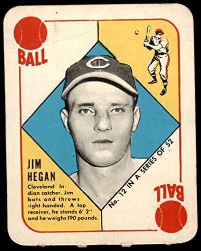 1951 Topps 12 Jim Hegan Cleveland Indieni GD+ indieni