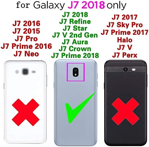 Asuwish compatibil cu Samsung Galaxy J7 stea J 7 coroana 7j rafina 2018 J7V V 2nd Gen portofel caz temperat sticlă ecran Protector