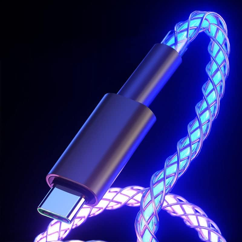 VicRole 3.28 FT cablu Universal de încărcare iluminat USB pentru iPhone 14 Pro Max, Cablu Încărcător Gradual cu lumină LED