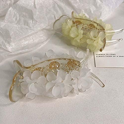 Bybycd Girls Clip Vintage Creative Transparent Hair Claw Elegant High Ponyil Clip fix Wome Hair Claw Color Solid Corean Style