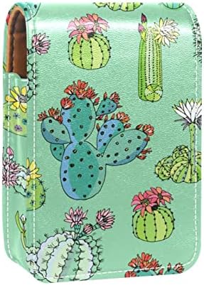 Cactusi cu flori machiaj ruj caz pentru exterior portabil Travel cosmetice Husă