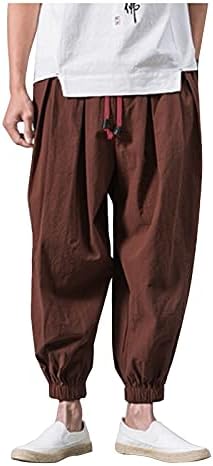 Pantaloni casual pentru bărbați pantaloni slim fit pantaloni gimnastică moda buzunar de buzunar de buzunar legi de lemali