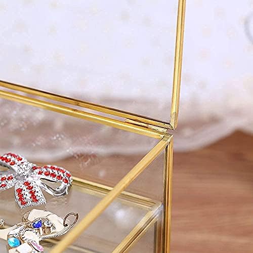 Bijuterii cutii de bijuterii cutii de bijuterii din sticlă transparentă cutii de bijuterii cu 3 straturi de înaltă capacitate