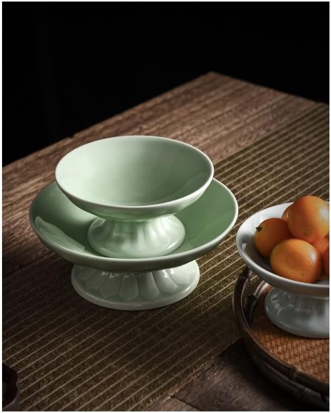 Lhllhl Creative Zen placă mare Chineză high-picior ceai placă cuptor devine fructe placă gustare bomboane fructe uscate placă