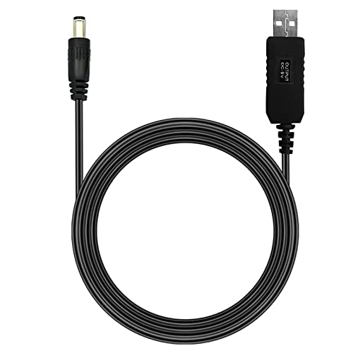 Sqrgreat USB DC 5V la DC 9V Cablu de alimentare cu tensiune-cablu USB la 9V cu mufă DC 5,5 x 2,1 mm, design negativ vârf, max