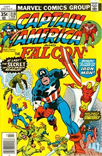 Captain America #218 FN; Marvel carte de benzi desenate / și Falcon