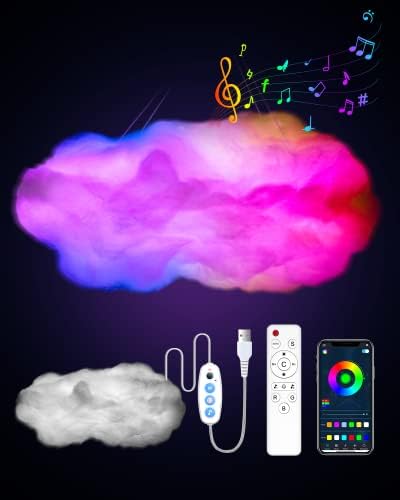 OJQ 3d nor Lightning Light LED lampă-Multicolor pufos dormitor nori lumini Thunder nori cameră DIY decorare muzică sincronizare SMART APP Control USB plafon curcubeu lampă pentru adulți și copii