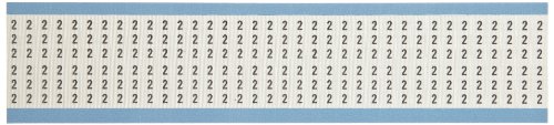 Brady HH-2-PK 1.5 lungimea markerului, pânză de acetat B-12, negru pe alb solid Numbers Wire Marker Card, legenda 2