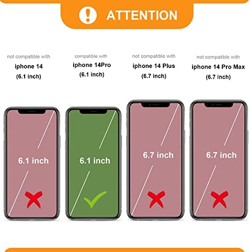 Bocasal Wallet Case pentru iPhone 14 Pro 5G, suport din piele naturală încărcare fără fir blocare RFID Flip Case Card Slots