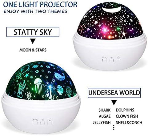 SDFGH Star proiector de lumină de noapte romantică cu animale Marine Star luna proiector de iluminat de noapte pentru copii