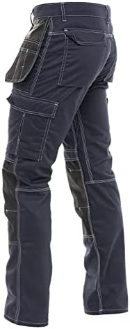 Pantaloni de construcție pentru bărbați Fashio Carpenter Utilitate buzunare Cordura la genunchi întărit lucru Pantaloni Pantaloni