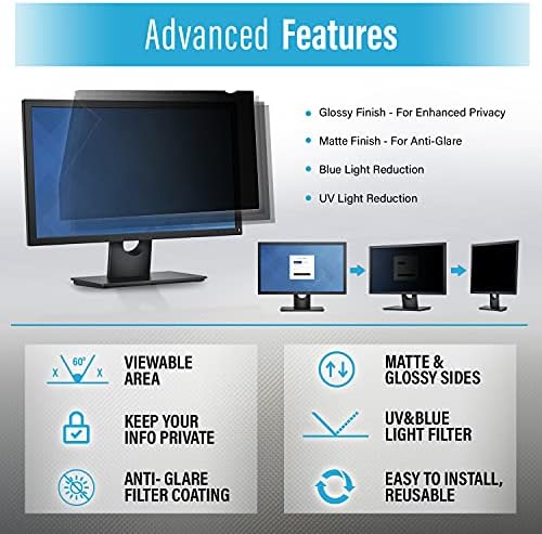 Filtru de ecran de confidențialitate și anti -strălucire pentru laptop de 15,6 inci cu raport de aspect 16:09 Vă rugăm să verificați