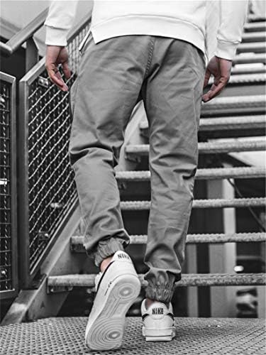 Andongnywell Mens Casual Pantaloni Multi-buzunare moda Cargo Joggers Gym fermoar pantaloni lungi cu pantaloni de buzunar