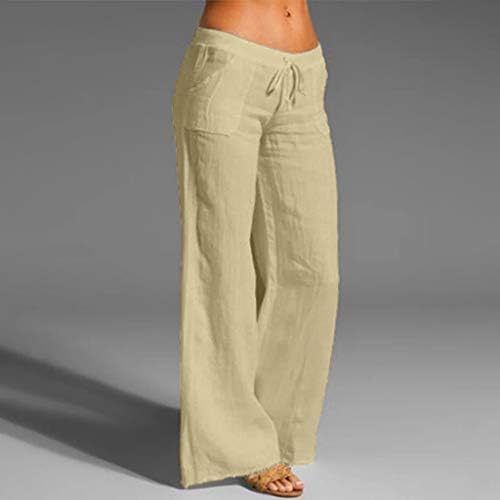 Femei pantaloni casual pantalou cu talie elastică pantaloni cu talie înaltă pantaloni de gleznă pantaloni simpli cu buzunar