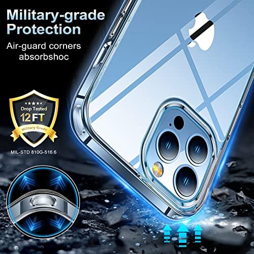Aedilys Sockproof pentru iPhone 13 Pro Max Carcasă, [non-galben] [15ft Protecția picăturii militare de grad] [Rezistent la