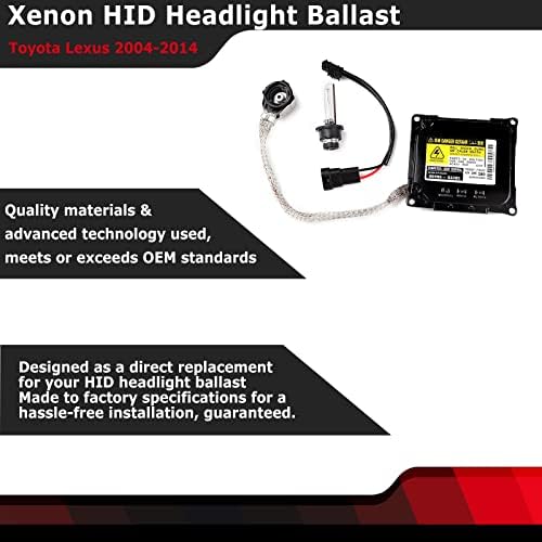 Xenon HID far Balast unitate de Control cu aprindere și modul bec D4S compatibil cu Toyota Prius Avalon Solara Auris Venza