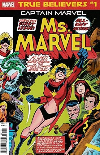 Adevărații credincioși: căpitanul Marvel-Ms Marvel 1 VF; Marvel carte de benzi desenate
