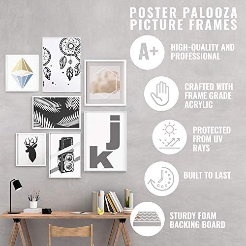 Poster Palooza 16x23 Cadru de imagine contemporană din lemn negru - acrilic UV, suport pentru placă de spumă și hardware agățat