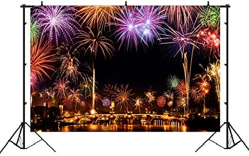 Anul Nou fericit Părtare fundal de artificii veselă Afișare în oraș Night Background 2021 Anul Nou Festival de vacanță Familie