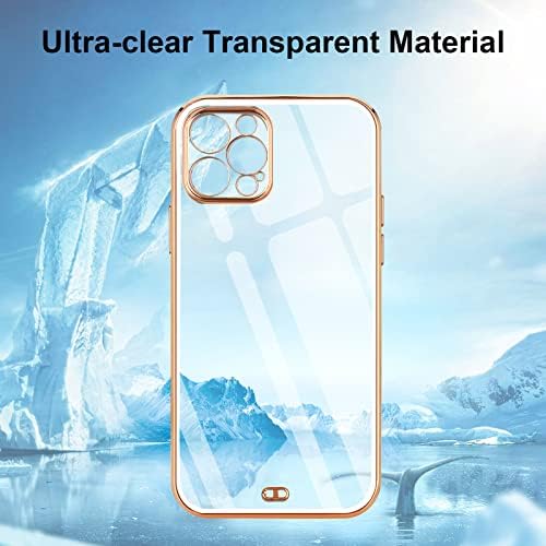 Husă Urarssa compatibilă cu husa iPhone 12 Pro Max Design transparent din cristal bara de protecție spate rezistentă la șocuri