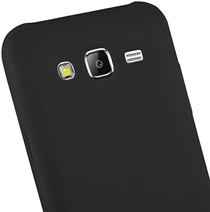 Cadorabo Carcasă compatibilă cu Samsung Galaxy J5 2015 în Candy Black - Cover TPU rezistent la șocuri TPU Silicon - Ultra Slim