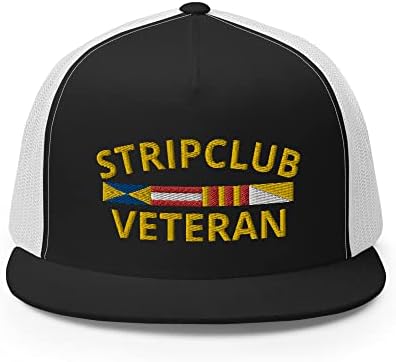RIVEMUG Club de Striptease Veteran Premium camionagiu pălărie mare coroana plat Bill reglabil Cap-Funny Dare gag cadou glumă