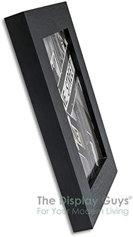 DISPLAY Guys- Cadru de imagine cu profil pătrat- lemn negru solid cu covoraș- montat pe perete- afișaj pe masă- 12x18 mat la