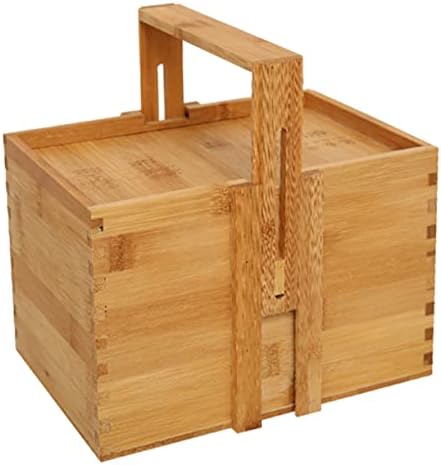 Coș cu cutie de depozitare din lemn Zerodeko cu coșuri cu capac cu capace pentru organizarea coșurilor țesute coș de cadou