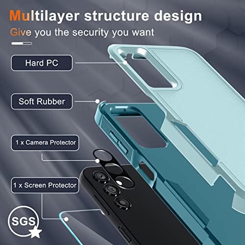 pentru carcasa Samsung Galaxy A14 5G cu 1 buc Protector de ecran din sticlă temperată și 1 buc capac pentru obiectivul camerei,