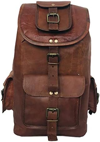 DHK 24 '' Vintage autentic din piele vintage handmade casual zi-pachet de cruci de caroserie laptop rucsac pentru rucsac de