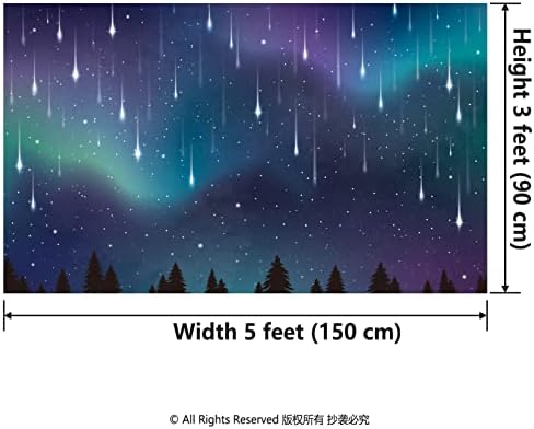 Fabric Noapte Cer Stele Fundal Shooting Star Aurora Party Decor Univers Galaxy Constellation Celestial Fotografie Backgound