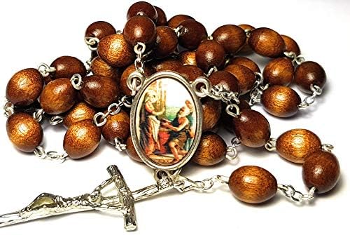 Relic Rosary Clasa a III -a a patronului Sfântul Zita al slujitorilor casnici casnici pierduți Keys oameni ridiculizați pentru