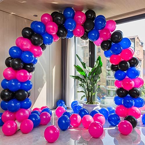 100 pcs baloane negre, baloane de latex de 12 inci, baloane de petrecere neagră pentru heliu pentru ziua de naștere pentru