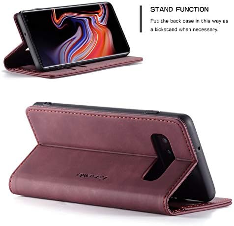 BRANCO Samsung Galaxy S10 Plus Portofel caz / Galaxy S10 + portofel caz, Mat textura Retro moale PU piele Magnetic Flip Cover