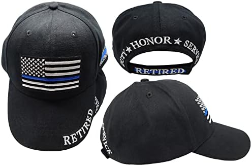 Vânturile alizee SUA subțire albastru linie de poliție retras Veteran ofițer negru bumbac reglabil brodate Cap pălărie