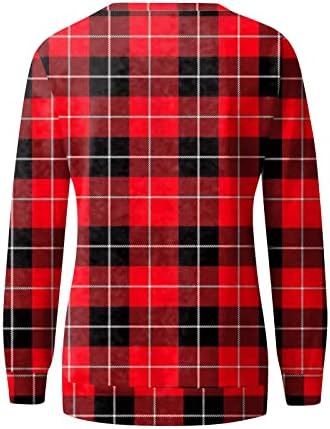 Fandream Womens Plus Sizeri de dimensiuni Crewneck Culoare Contrast Pullover fără capotă pulovere de pulovere pentru femei