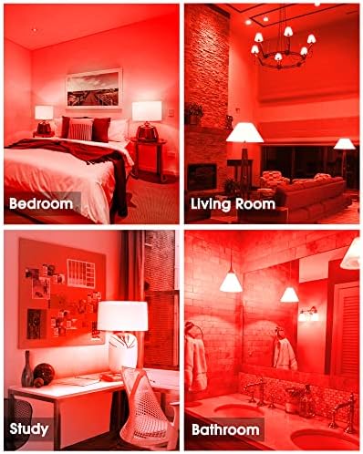 Bec roșu cu LED, 15w echivalent G45 becuri cu Glob de decorare cu LED, 1W 120V becuri mici de noapte roșii pentru lumini cu
