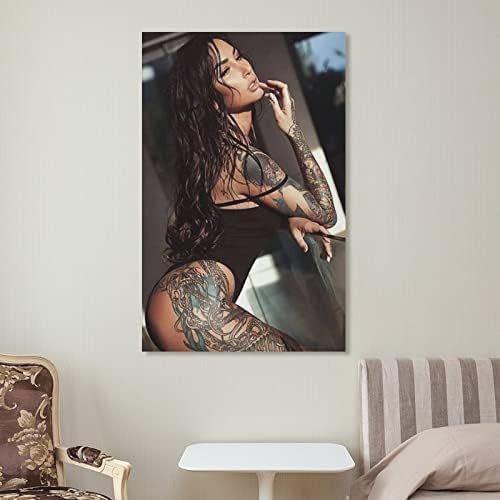 Hot Sexy Femeie Wall Art Tattoo Girl Poster tatuaj model Wall Art Home Decor Canvas Print Picture Wall art Poster pentru dormitor