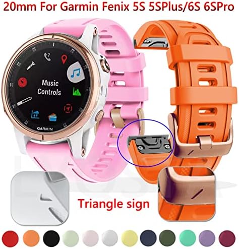 Curele de ceas de 20 mm Haodee pentru Garmin Fenix ​​7s 6s 6Spro Watch cu eliberare rapidă Silicon Easy Fit Bands pentru Garmin Fenix ​​5S/5S Plus
