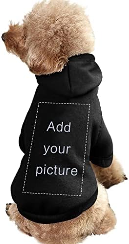 Remeehi Pet Dog Dog Modele de securitate imprimat negru cu glugă caldă pentru câini mici până la mijlocii - îmbrăcăminte sport