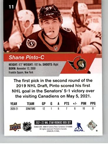 2021-22 Supertul Deck NHL Star Rookies Box Set 11 Shane Pinto Ottawa Senatori Hockey NM-MT