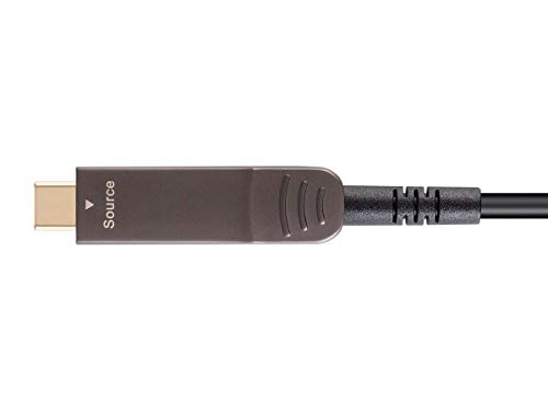 Cablu Video Monoprice USB 3.1 Type - C la Type - C-30 picioare-negru / 4K@60Hz, fibră optică, AOC, transmite până la 100 picioare,