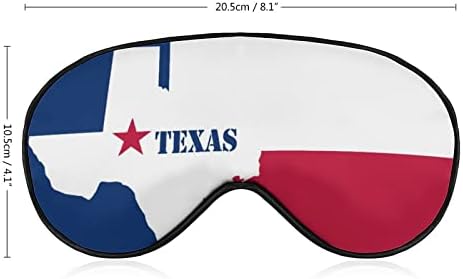 Texas Flag Masca moale pentru ochi de umbrire eficientă Masca de somn Confortul Blind Blind cu curea reglabilă elastică