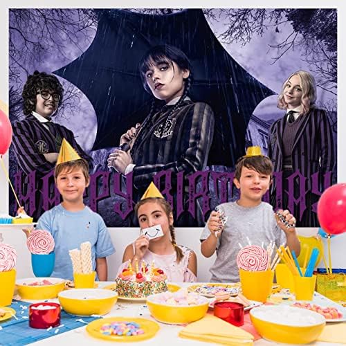 Miercuri Addams decoratiuni de petrecere fundal-5x3ft Banner fotografie fundal Petrecere fundal Miercuri consumabile sau copii