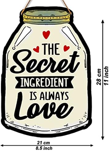 Xpression decor ingredientul secret este întotdeauna dragoste bucătărie citate imprimate semne de ușă perete de casă atârnată