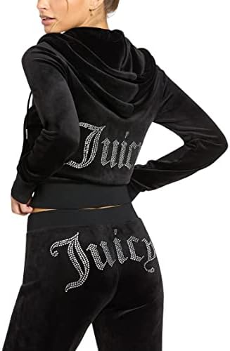 Juicy Couture Bling Track Jacket Liquorice 1 MD