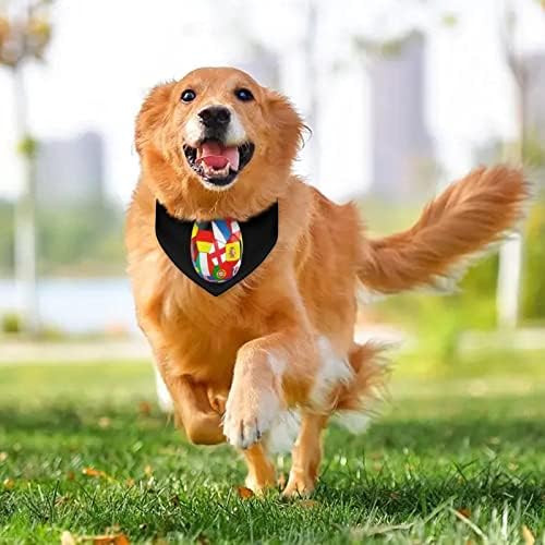 Fotbal de fotbal cu steaguri europei pentru câine bandana reglabil eșarfă de guler pentru animale de companie, drăguță, triunghi,