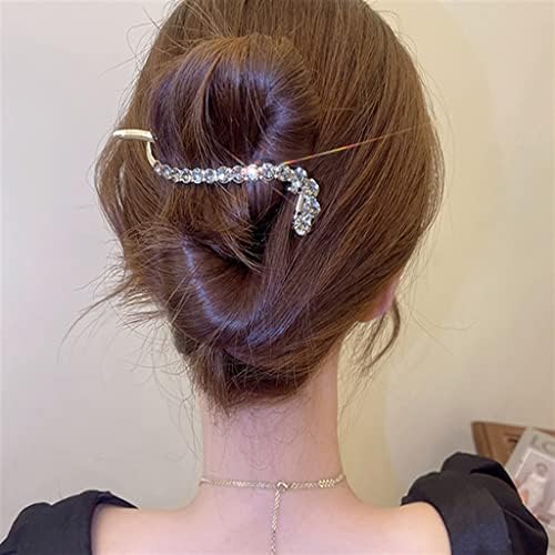 Clip de păr din metal de nucă Femeie spate a capului Clipul de răsucire a părului o clip mare Clip de prindere